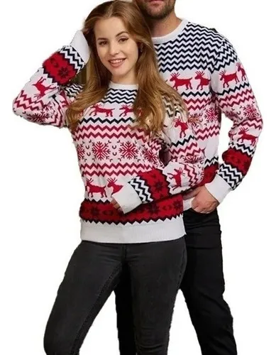 Sueteres para parejas navideños outlet