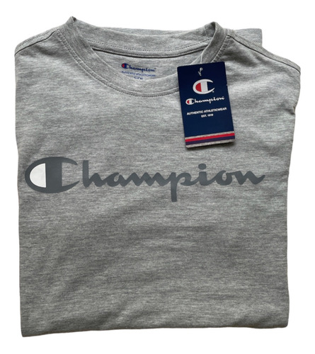 Camiseta Champion Gris Original Para Hombre