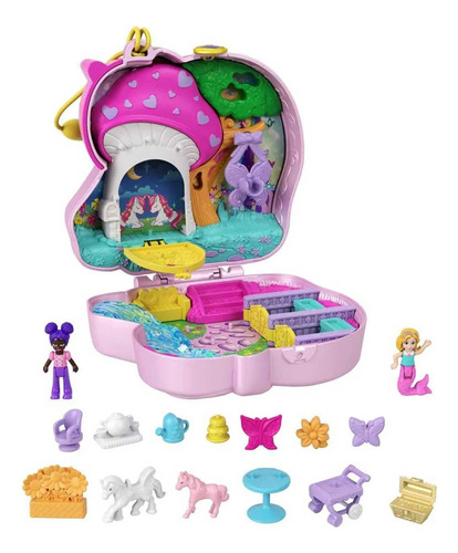 Polly Pocket Miniatura Unicorn Fantasy Tea Party Especial