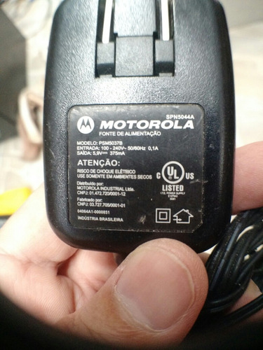 Carregador Para Celular Motorola Modelo Psm5037b