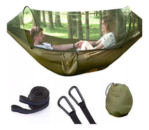 - Hamaca De Camping Con Mosquitera Doble Individual 200 Kg