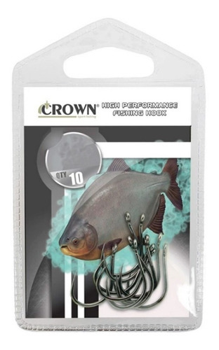 Anzol Crown Chinu Black Número 5 Com 10 Unidades