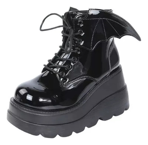 Botas Góticas Demon Wings De Suela Gruesa Para Mujer