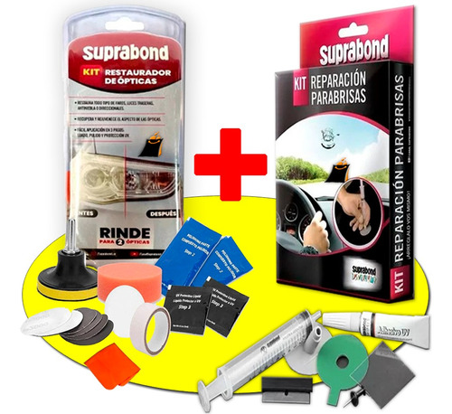 Kit Reparacion Parabrisas + Kit Reparacion Opticas Suprabond