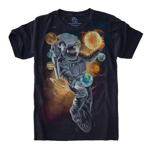 Camiseta Frete Grátis Plus Size Divertida Astronauta