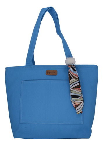 Bolsa Lulu Com Lenço-pompom Azul Turquesa - Fábio Maltez