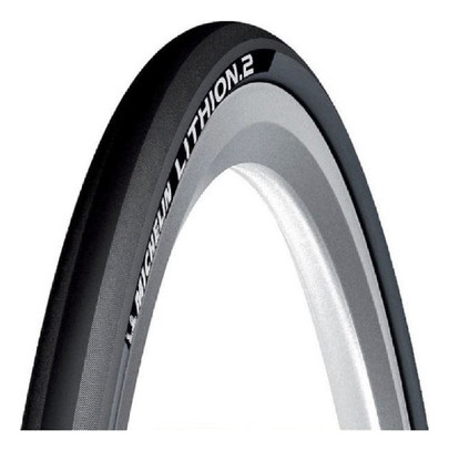 Llanta Michelin Bicicleta Ruta 700x23c Lithion2 Gris Color Negro/gris