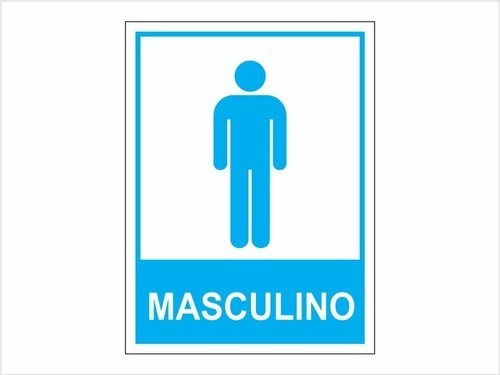 Imagem 3 de 3 de Kit Placas Banheiro Masculino 20 Pç /banheiro Feminino 20 Pç