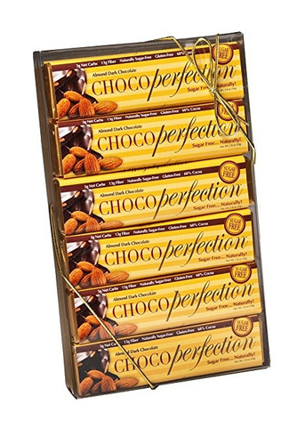 Chocoperfection Oscuro Almendra Chocolate Sin Azúcar, Caja D