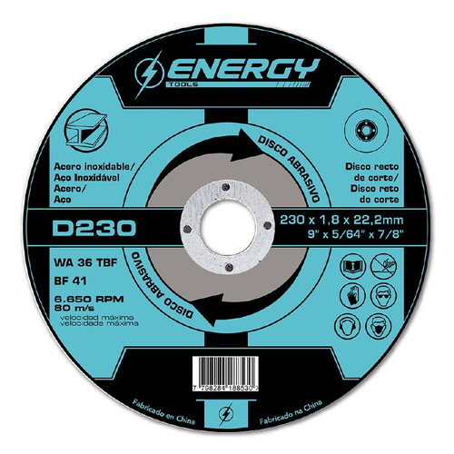Disco Corte Metal 9  Energy D230