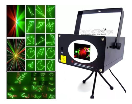 Laser Holografico Dj Hl22 250mw Sensor Som Verde Vermelho Bivolt