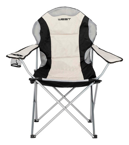 Silla Sillón Plegable Camping Playa Plegable Acolchado Bolso Negro