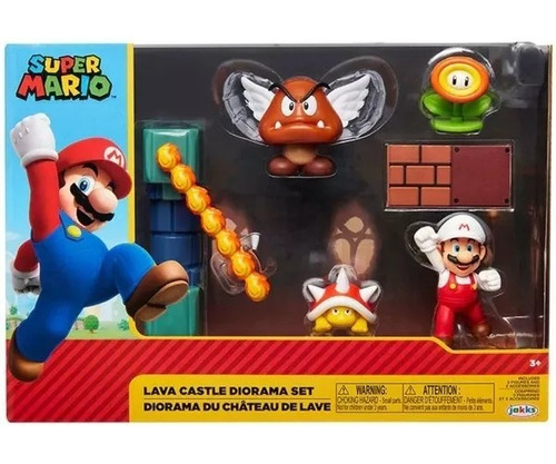 Super Mario Lava Castle Diorama Set Juego Playset