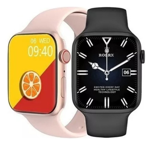 Relógio Smartwatch Smartlance W28 Pro Série 8 Masculino Feminino Nfc Cor Da Pulseira Rosa