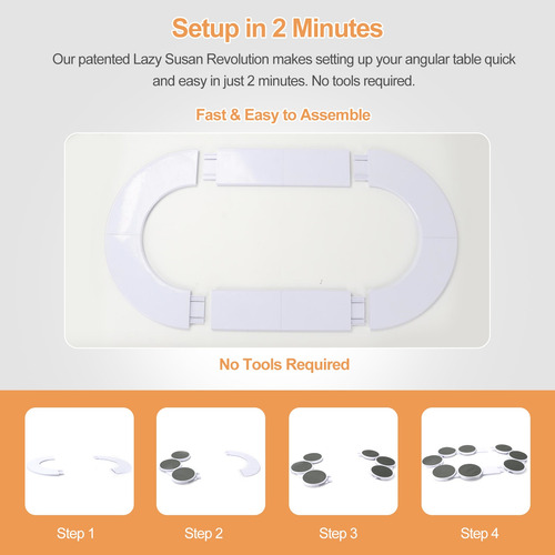 Lazy Susan Para Mesa De Comedor Bandeja Giratoria Plato