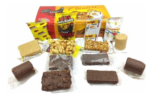 Imagem 2 de 7 de Doce De Amendoim Paçoca Pé De Moleque Com Chocolate Caixa