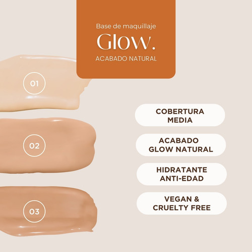 Imagen 6 de 8 de Base De Maquillaje Glow Natural Regina Oil-free Vitamina E