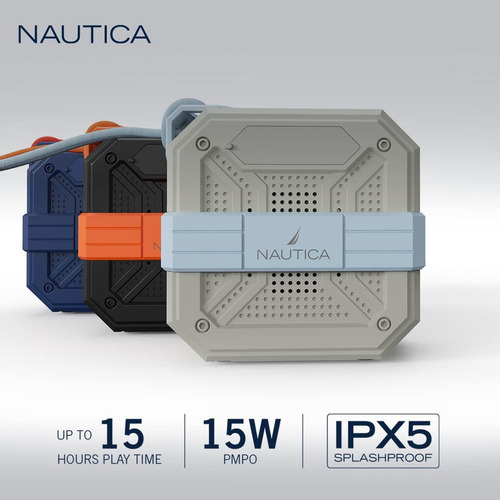 Nautica Altavoz Portátil Bluetooth, Altavoz Inalámbrico Imp Color Color: Blanco Roto, Blanco Roto 110v