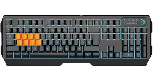 Teclado Optico Negro Retroiluminado Led 8 Teclas Lk