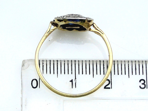Anillo Oro Zafiro Brillantes Vistas En Platino 2,5g T23