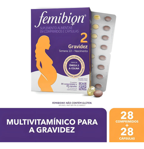 Femibion Multivitamínico 2 Gravidez 56 Cápsulas/comprimidos Sem Sabor