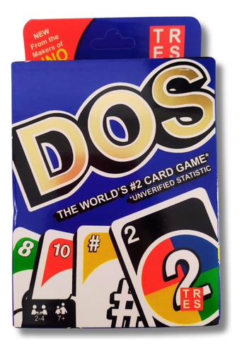 Juego de cartas educativo y divertido Uno Dos Mattel, baraja azul, idioma portugués