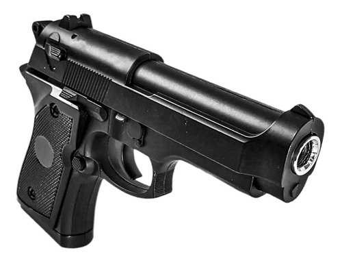 Imagen 1 de 10 de Pistola Airsoft Beretta 92 Black 6 Mm Replica Resorte Metal
