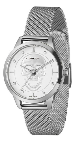 Relógio Lince Feminino Ref: Lrm4809l36 S1sx Caveira Mesh