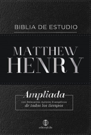 Libro Biblia De Estudio Matthew Henry- Bonded Leather (pi...