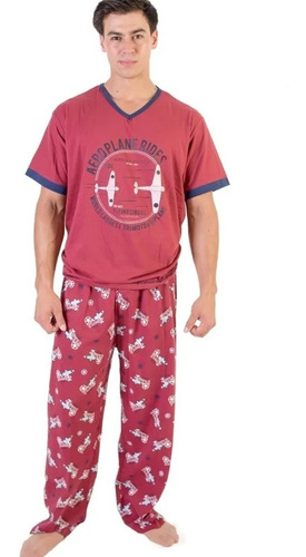 Pijama Caballero Manga Corta Star West Mod. 995 Aviones 