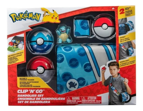 Pokemon Pack Múltiple Clip N Go Set Bandolier 5 Pcs Squirtle