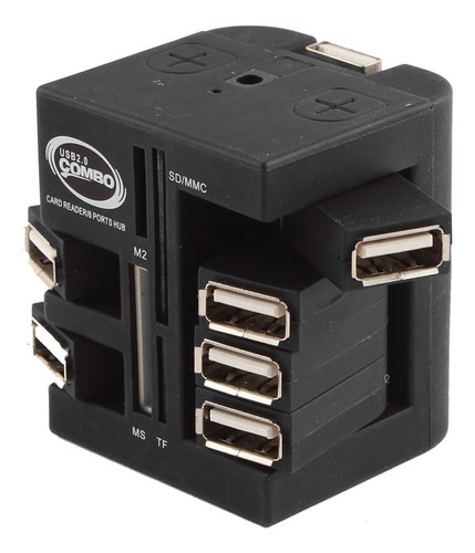 Combo Computadora Escritorio Usb 2.0 6 Puerto Hub M2 Tf Ms