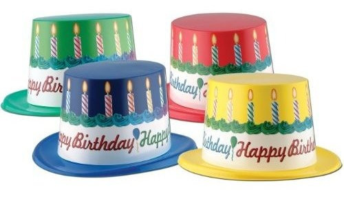 Cubiertas De Plástico W - Feliz Cumpleaños Band (colores Ass
