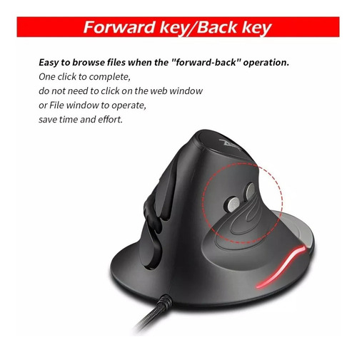 Zy Ratón Vertical Zelotes Ergonomico Programable Gamer Pc