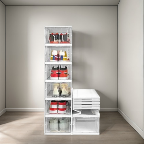 Zapatero Vertical Apilable Caja De Zapatos De Tenis 6 Nivele