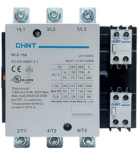 Contactor Electrico Chint 150amp Bobina 220v