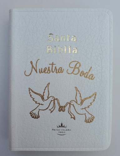 Biblia Blanca Para Boda Chica Paloma Version Rvr1960 Dorado