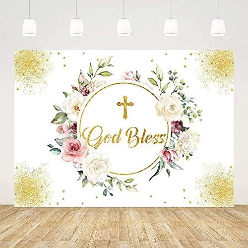 Ablin 7x5ft Primera Comunión Baptism Backdrop For M2z3b