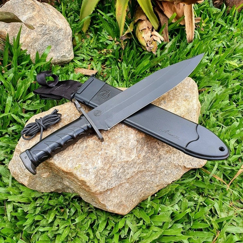 Imagem 5 de 9 de Faca Imbel Amz Black Original Com Paracord E Kit Manutenção