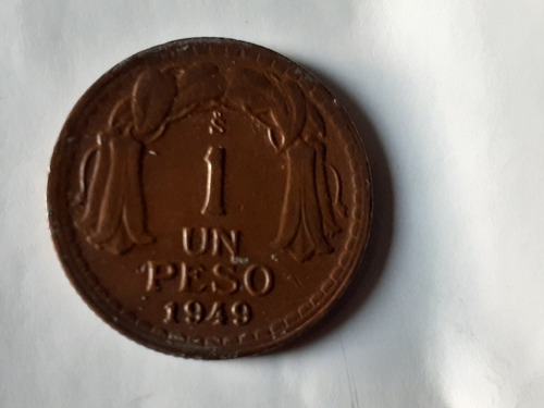 Moneda Chile 1 Peso 1949 Xf(217ch