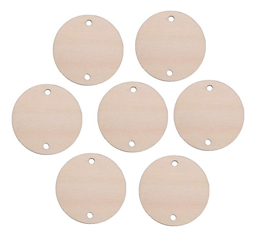 Wooden Discs With Holes Unfinished Wood Tag Coin Circle...