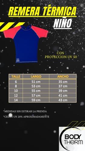 Imagen 5 de 7 de Remera Filtro Uv Solar Termica Nene Nena Manga Corta Olivos