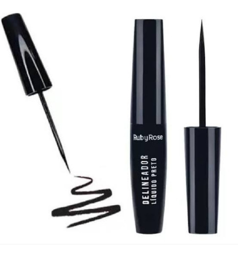 Imagem 2 de 8 de Kit C/ 1 Rimel 4d Tango + 1 Delineador Líquido Ruby Rose