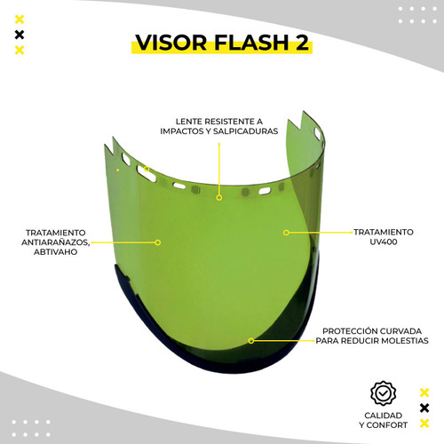Visor Flash Arco Eléctrico Antivaho Antirayadura Delta Plus