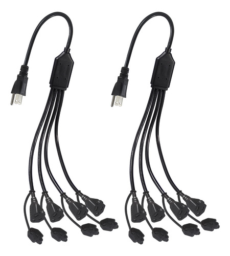 Kuncan Cable Divisor De Alimentacion De 4 Tomas, Adaptador D