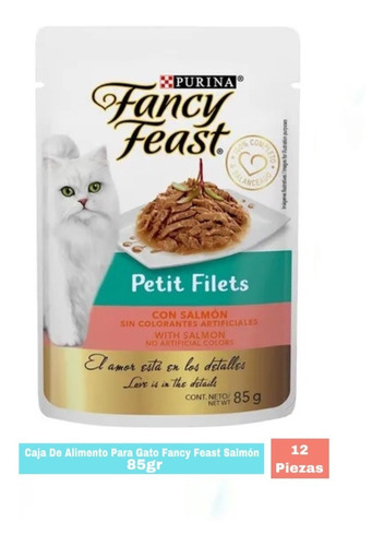 Caja De Alimento Para Gato Fancy Feast Salmón 12 Piezas