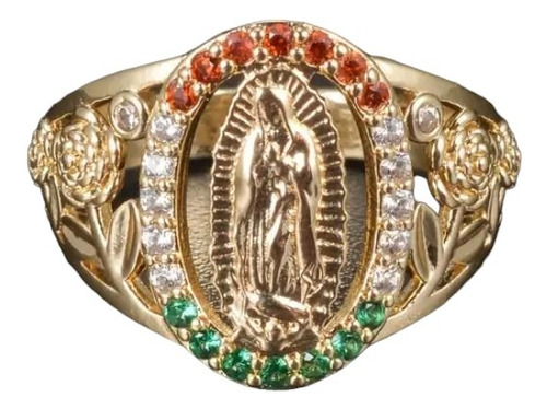 Amuleto Anillo Protección Virgen De Guadalupe Maria Mexicana