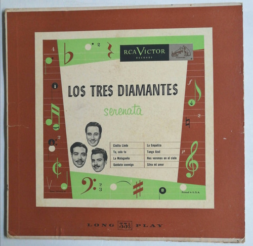 Los Tres Diamantes Serenata Musica Mejico Disco Vinilo