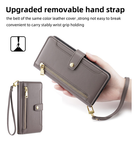 Funda De Cuero Para iPhone Carcasa De Bolsa Con 2 Correa