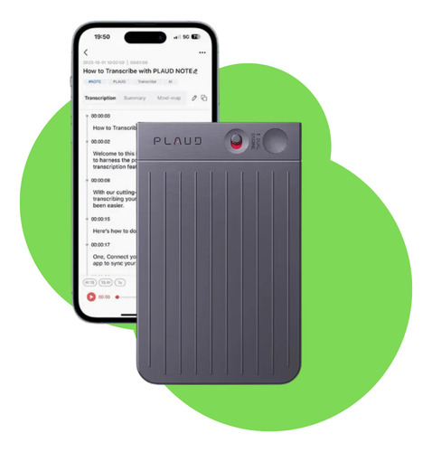 Plaud Note Gravador De Voz Com Ia Chatgpt Tradutor 64 Gb Cor Preto